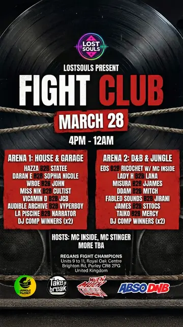 Lost souls presents FIGHT CLUB at Regans Fight Club Lost souls presents FIGHT CLUB at Regans Fight Club