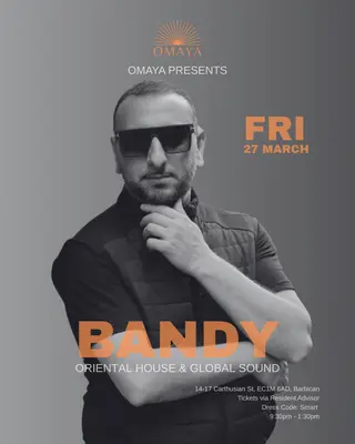 Omaya presents: Bandy (Oriental, Afro House & Global Sound) at Purl Omaya presents: Bandy (Oriental, Afro House & Global Sound) at Purl