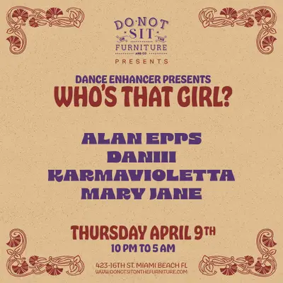 Secret Thursdays - EDM event at Do Not Sit On The Furniture in Miami