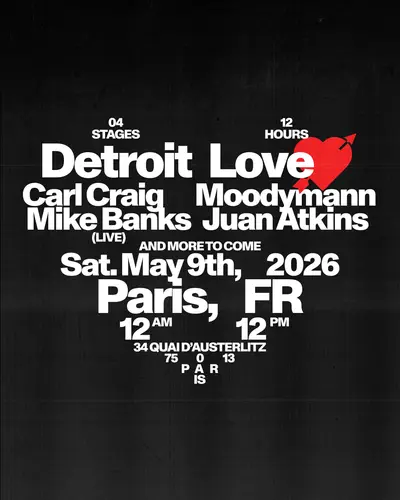 DETROIT LOVE: Mike Banks, Carl Craig, Moodymann, Juan Atkins - EDM event at Fvtvr in Barcelona