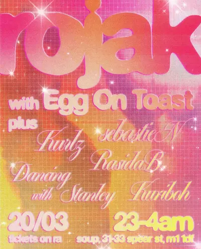 ROJAK with Egg On Toast - EDM event at Soup in Paris