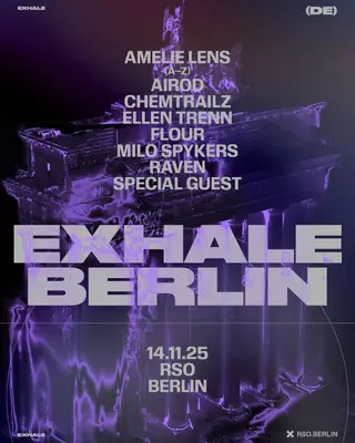 Amelie Lens presents EXHALE BERLIN at RSO.BERLIN Amelie Lens presents EXHALE BERLIN at RSO.BERLIN