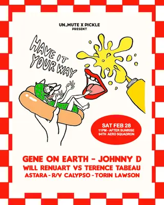 Sat Feb 28 - Gene On Earth by Pickle and Un_Mute at 94th Aero Squadron Sat Feb 28 - Gene On Earth by Pickle and Un_Mute at 94th Aero Squadron