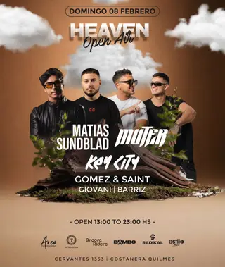 MUTER + MATIAS SUNDBLAD & MORE ARTISTS [OPEN AIR] - by HEAVEN, AREA COSTANERA at TBA - Area Costanera, Quilmes