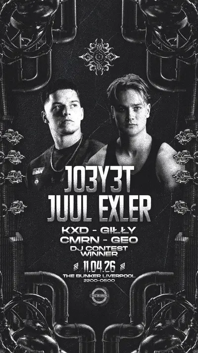 ØPEN MÏNDED PRESENTS: JO3Y3T & Juul Exler - EDM event at The Bunker in Liverpool