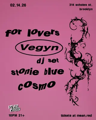 For Lovers: Vegyn/Stonie Blue/Cosmo at 314 Scholes
