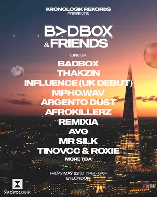Kronologik Rekords presents: BADBOX & Friends at E1 Kronologik Rekords presents: BADBOX & Friends at E1