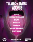 TILLATEC invites Adonis Amsterdam 2026 | Tickets & Lineup - Events EDM news from EDMDanceDirectory.com