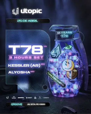 Utopic pres.: T78 3 HOURS, Kessler (AR) & ALYOSHA at Groove Utopic pres.: T78 3 HOURS, Kessler (AR) & ALYOSHA at Groove