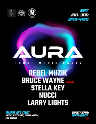 Aura (Soca House Music Party) at Aura 57 NYC