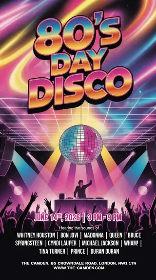 80's Day Disco Part II London at The Camden