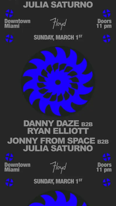 Danny Daze b2b Ryan Elliott - EDM event at Floyd in Miami