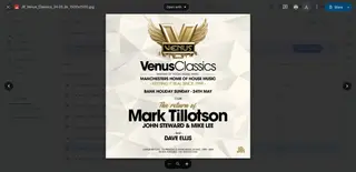 Venus Classics - The Return of Mark Tillotson at Joshua Brooks Venus Classics - The Return of Mark Tillotson at Joshua Brooks