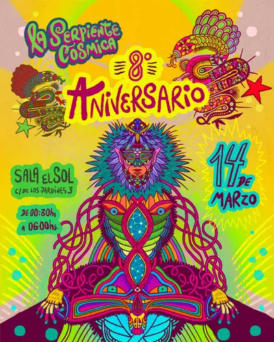 La Serpiente Cósmica/ 8º ANIVERSARIO - EDM event at Sala El Sol in Madrid