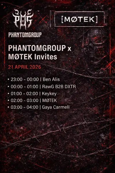 [PHANTOM GROUP] MOTEK INVITES - EDM event at John Doe in Amsterdam