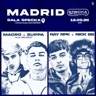 Macro y Suppa + Nay RPK y Nick BB I LlorandoLana - Specka Live Macro y Suppa + Nay RPK y Nick BB I LlorandoLana - Specka Live - EDM event at Specka in Madrid