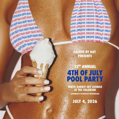 ORLOVE's 12th Annual 4th of July POOL PARTY - EDM event at White Rabbit Sky Lounge at The Valorian (Formerly Skybar at Mondrian) in Los Angeles