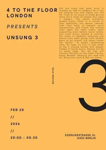 Unsung 3 at Cocoon Berlin Unsung 3 at Cocoon Berlin