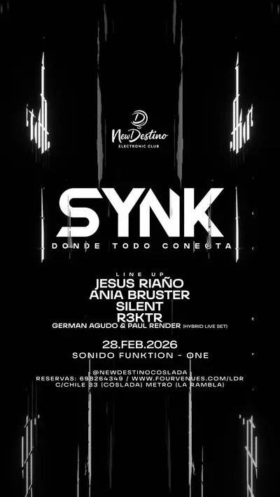 SYNK (DONDE TODO CONECTA) - EDM event at New Destino Electronic Club in Miami