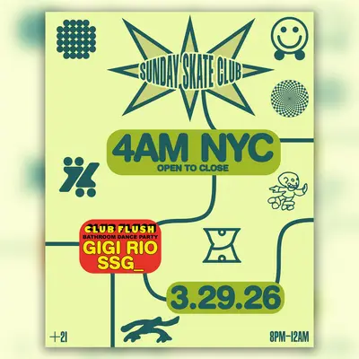 Sunday Skate Club - 4AM NYC  - EDM event at Xanadu in New York