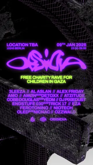OBSIDIA - FREE CHARITY RAVE at TBA OBSIDIA - FREE CHARITY RAVE at TBA
