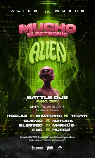 MUCHO VS ALIEN (Hard Bounce & Hard Techno) - ONLY 100 FREE PASS at Maloa Club