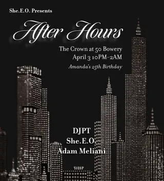 She.E.O. presents: After Hours at The Crown She.E.O. presents: After Hours at The Crown
