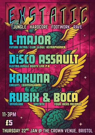 Exstatic: L-Major + Di$CO A$$AULT at The Crown