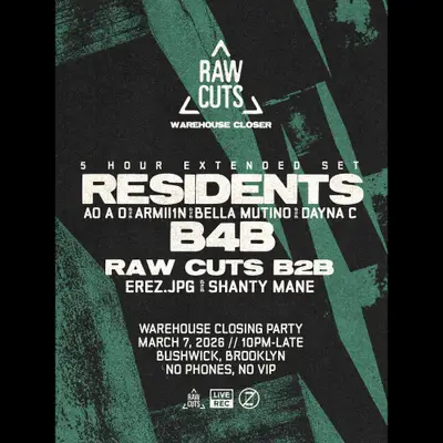 RAW CUTS: Warehouse Closing - EDM event at TBA - Warehouse in New York City