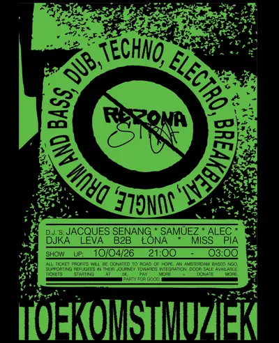 Rezona x Straf Collective 'Party For Good' Rezona x Straf Collective 'Party For Good' - EDM event at Toekomstmuziek in Amsterdam