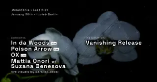 Melantónia x Last Riot / transmediale and CTM Vorspiel program at Illuseum