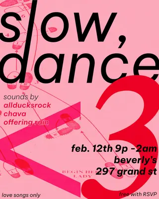 slow, dance: love songs only at Beverly's NYC