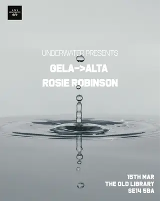 Underwater presents #4: Gela->alta & Rosie Robinson at TBA - The Old Library
