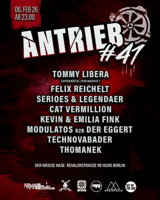 Antrieb #41 W Tommy Libera (Affenkäfig/Rhein Audio) + VBR RESIDENTS at Der Weiße Hase