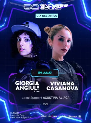 Giorgia Angiuli + VIVIANA CASANOVA [DIA DEL AMIGO] - by ENDLESS SOUND, MENDOZA - EDM event at TBA - Runner Club, Lujan de Cuyo, Mendoza in Mendoza