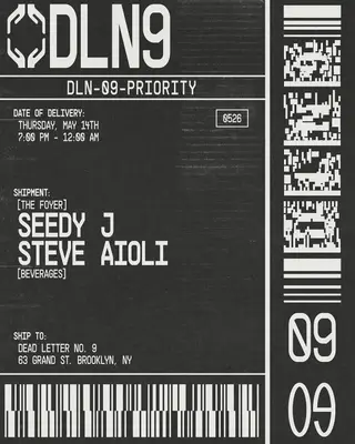 Seedy J, Steve Aioli (Beverages) - Dead Letter No.9 at Cargo @ Dead Letter No. 9
