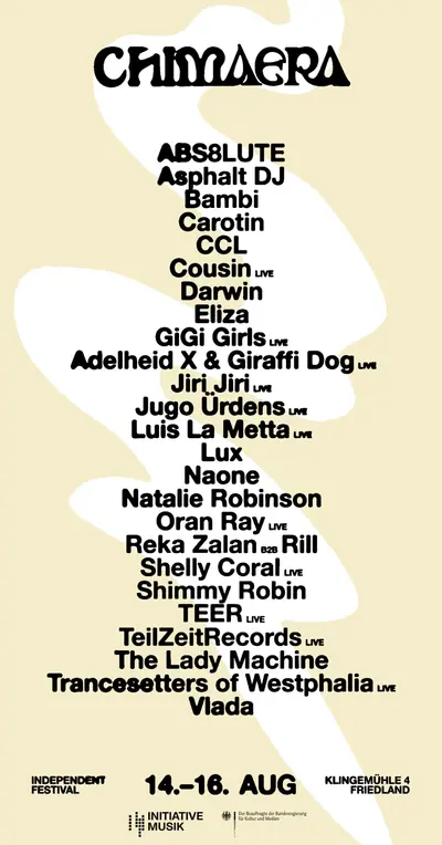 Chimaera Festival 2026 - EDM event at TBA - Klingemühle in Berlin