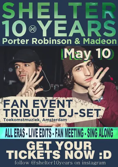 SHELTER 10 YEARS SHELTER 10 YEARS - EDM event at Toekomstmuziek in Amsterdam
