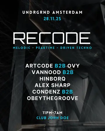 Recode Records x UNDRGRND at John Doe Recode Records x UNDRGRND at John Doe