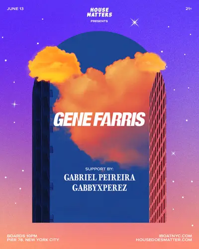 House Matters: GENE FARRIS Boat Party - EDM event at Pier 78 at Hudson River Park in New York City