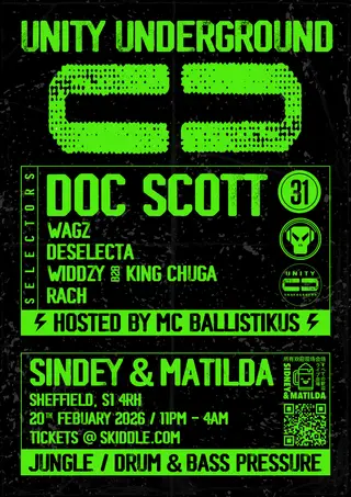 Unity Underground, Doc Scott, Deselecta, Wagz, King Chuga, RACH, Widdzy at Sidney & Matilda Unity Underground, Doc Scott, Deselecta, Wagz, King Chuga, RACH, Widdzy at Sidney & Matilda