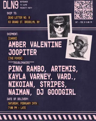 Amber Valentine, Joopiter, Troublemakers: Pink Rambo, Artemis, Kayla Varney, Vard + more at Cargo @ Dead Letter No. 9