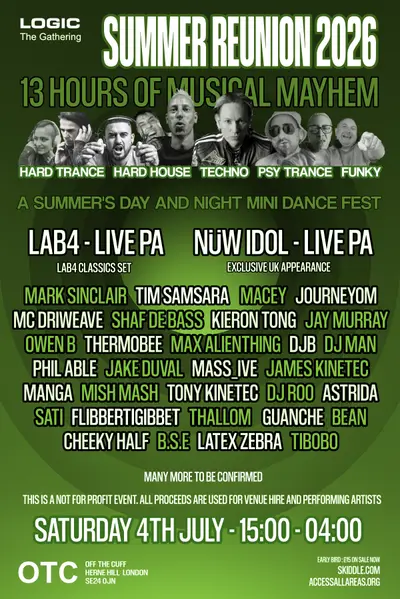 LOGIC - The Gathering Summer Reunion 2026 - EDM event at Off The Cuff in London