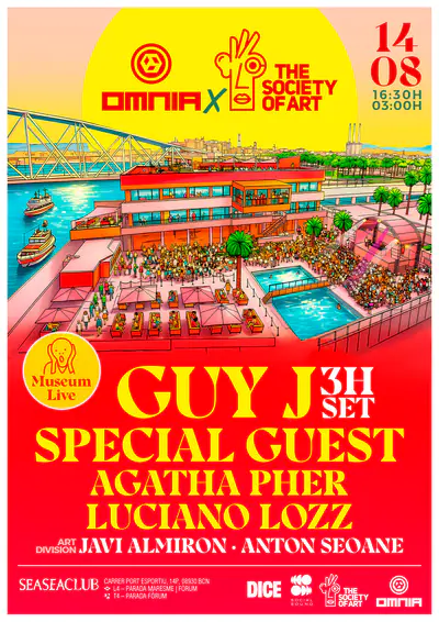 OMNIA & TSOA: Guy J + Special Guest (Open Air) - EDM event at Seaseaclub Barcelona in Barcelona