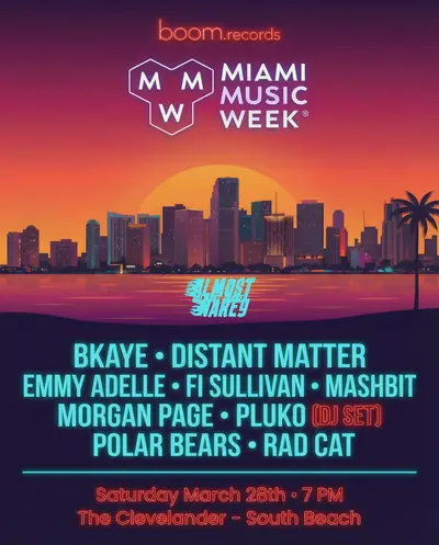 boom.records x Almost Nakey Pool Party - Miami Music Week 2026 - EDM event at Clevelander Hotel in Miami