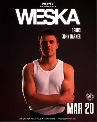 Project X: WESKA (Progression Indy's 5 Year Anniversary Party) at TBA - Guide & Anchor Project X: WESKA (Progression Indy's 5 Year Anniversary Party) at TBA - Guide & Anchor