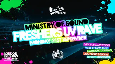The UV Rave - EDM event at Ministry Of Sound in London