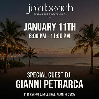 Gianni Petrarca at Joia Gianni Petrarca at Joia