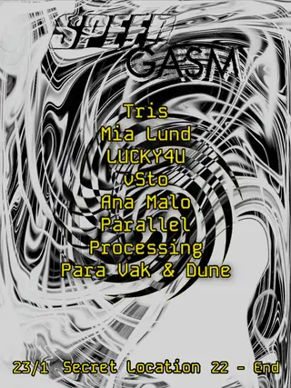 Speedgasm at TBA - Secret location Neukölln Speedgasm at TBA - Secret location Neukölln