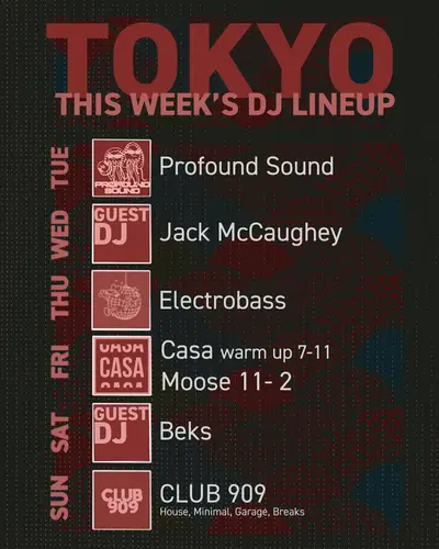 Casa + Moose - EDM event at Tokyo Bar in Newcastle